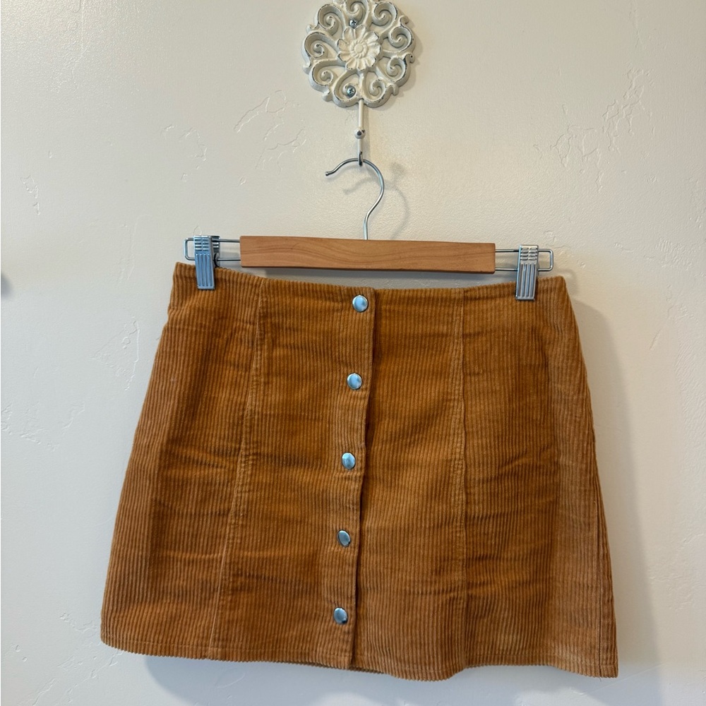 Forever 21 Tan A-Line Mini Skirt
